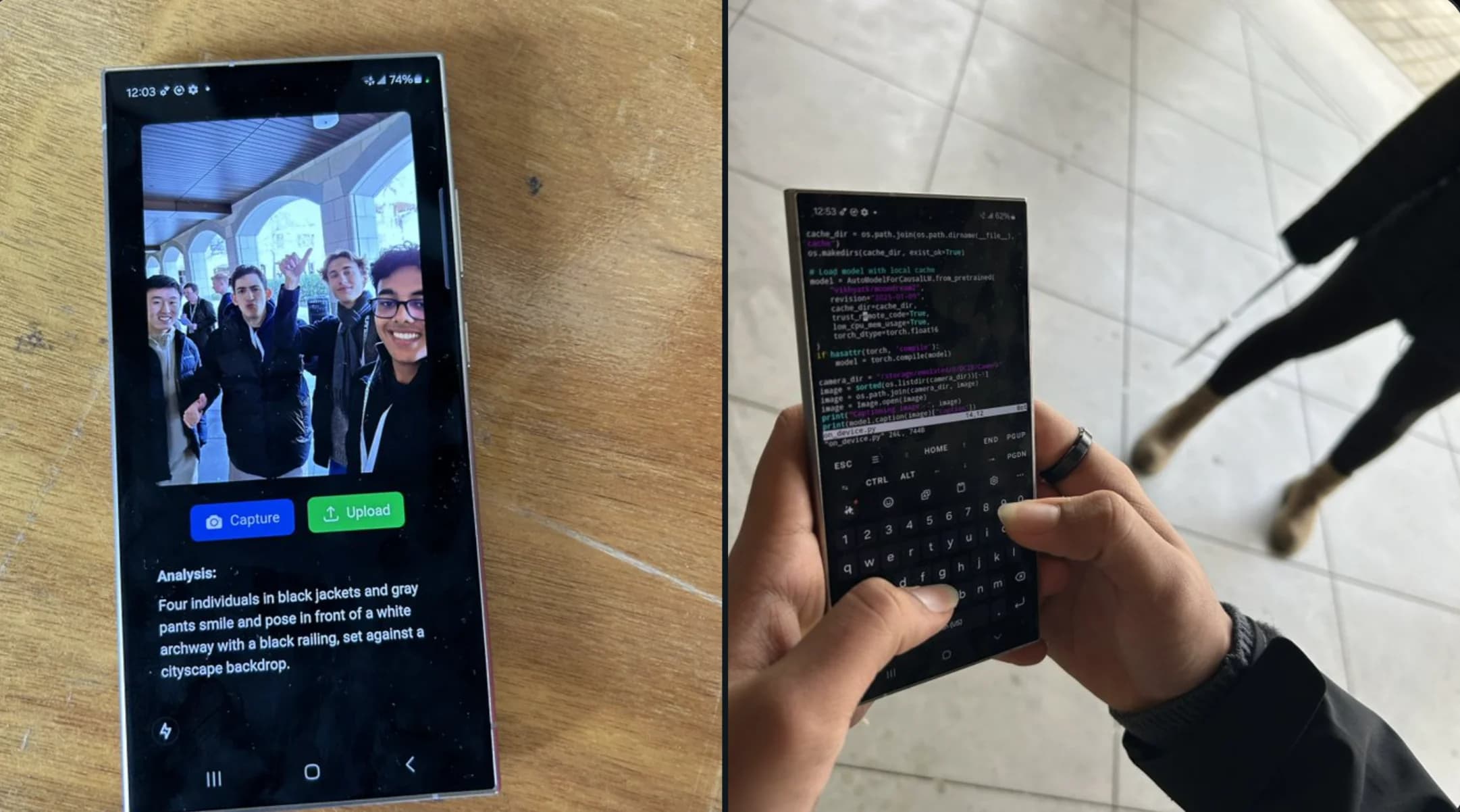 Local VLM on a Samsung Galaxy